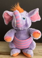 Vintage 1984 Wuzzles Eleroo Plush Hasbro Softies Disney Purple Elephant Kangaroo