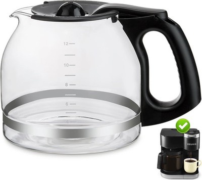 12-CUP Glass Coffee Carafe ONLY for KEURIG K-DUO Single Serve Coffeemaker
