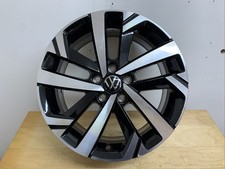 1 x VW POLO MK6 2G 16" TORSBY R LINE DIAMOND CUT & BLACK GENUINE OEM ALLOY WHEEL