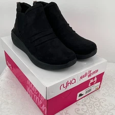 Ryka Ankle Booties Niah Women's Size 8M Black Water Repellent