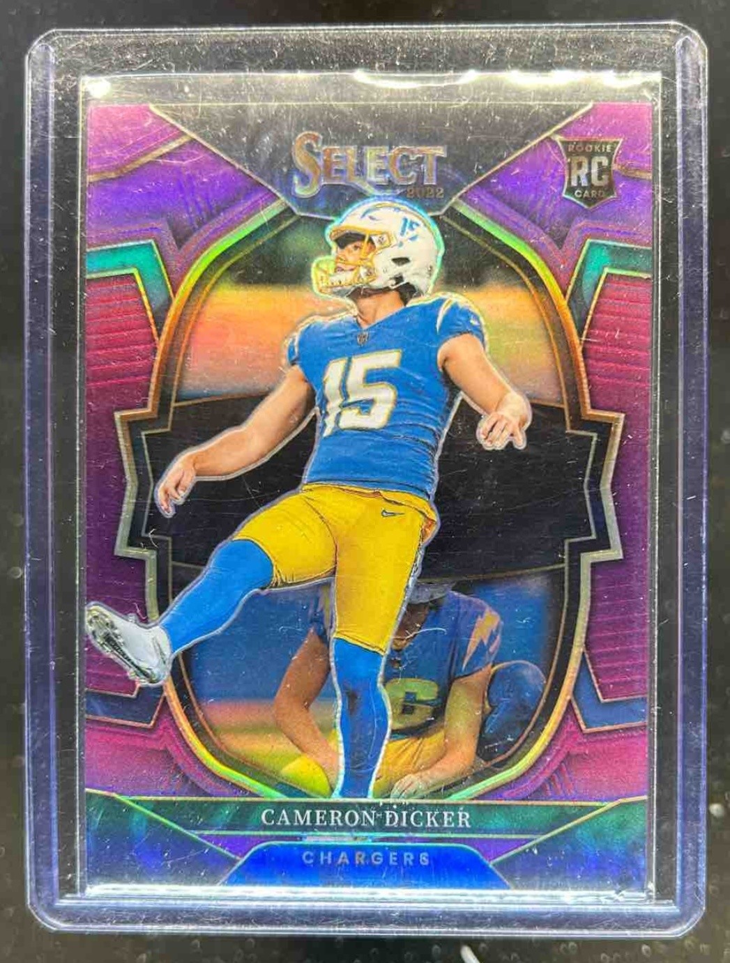 2022 Select Cameron Dicker RC Purple Prizm Concourse #74/75 Chargers