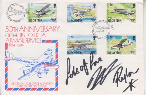 RYLAN  SIGNED ISLE OF MAN FDC