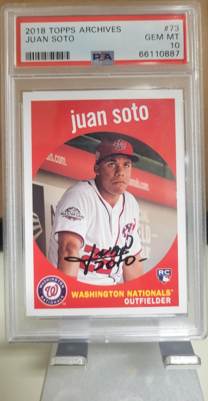 Topps Archives 2018 Juan Soto #73 Rookie PSA 10 Washington Nationals