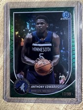 2025-26 Bowman Basketball Anthony Edwards Green Reptilian 13/99