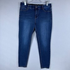 Curve Appeal Mid Rise Skinny Jeans Womens Size 10/30 Stretch Classic Fit Blue