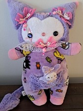 EUC ooak so cute and detailed Kuromi plushie with pocket plush friend