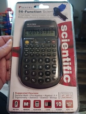 Sentry 56-Function Scientific Calculator, Black (CA656) - Factory Sealed 