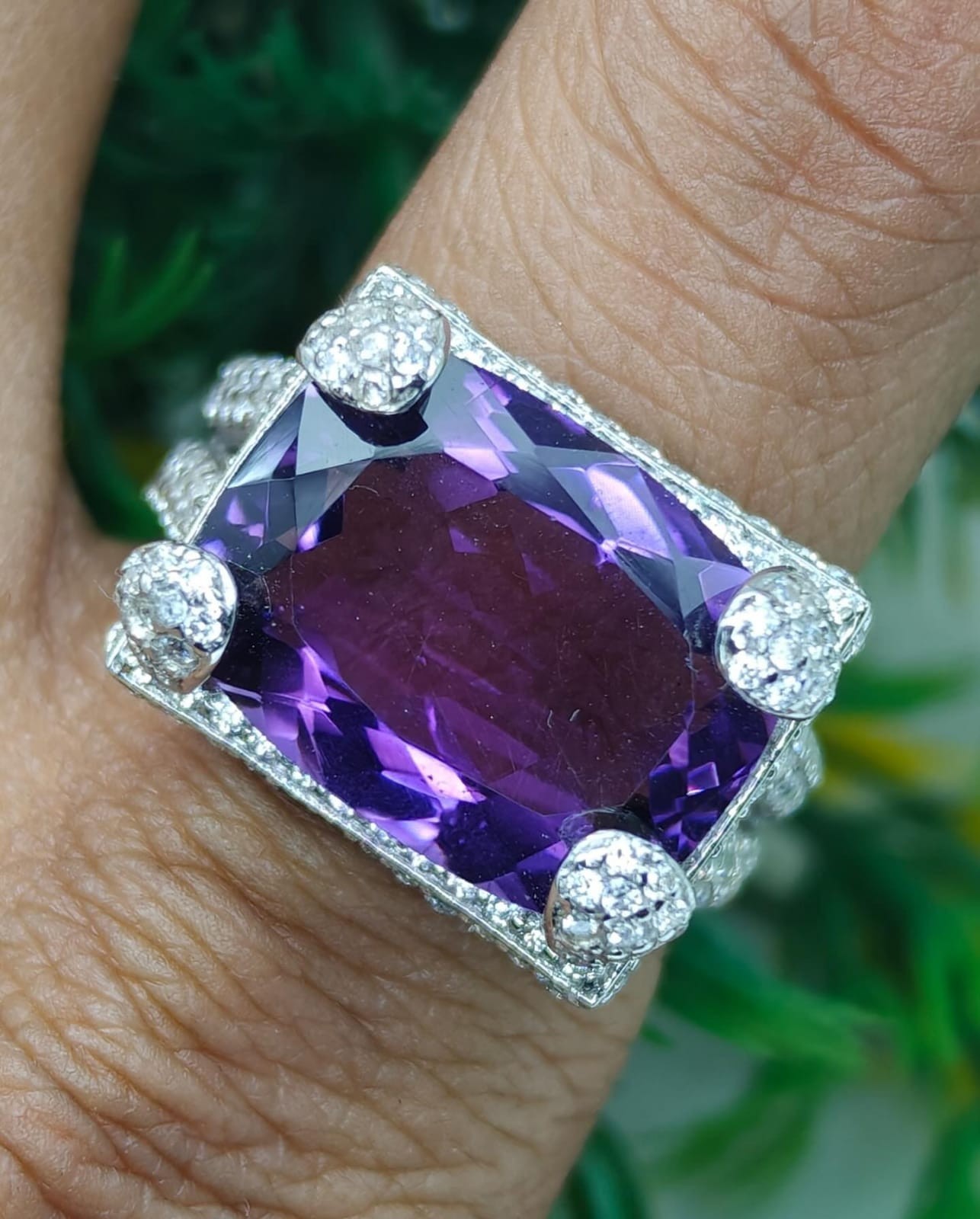 Vintage Amethyst Ring 925 sterling silver Engagement Ring Gift For Her ...