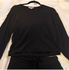 Splendid Collection Black Loungewear. Cashmere Polyester. Top Medium Pants small