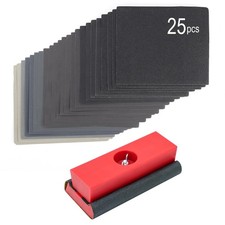 Hand Sanding Blocks Auto Body 25pcs Sandpaper Woodworking Furniture Sander Hand