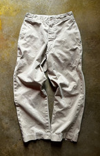 Vintage 1960s Military Trousers Cotton Khaki Type 1 8.2 oz. 30x29 Actual 26x27.5