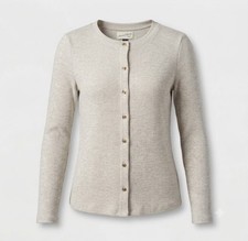 Universal Thread Button-Front Cardigan Cream Size M