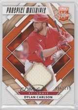 2020 Panini Elite Extra Edition Prospect Materials Orange /199 Dylan Carlson 9h3