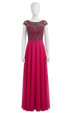 Jovani Cap Sleeve Beaded Bodice Gown Size 4
