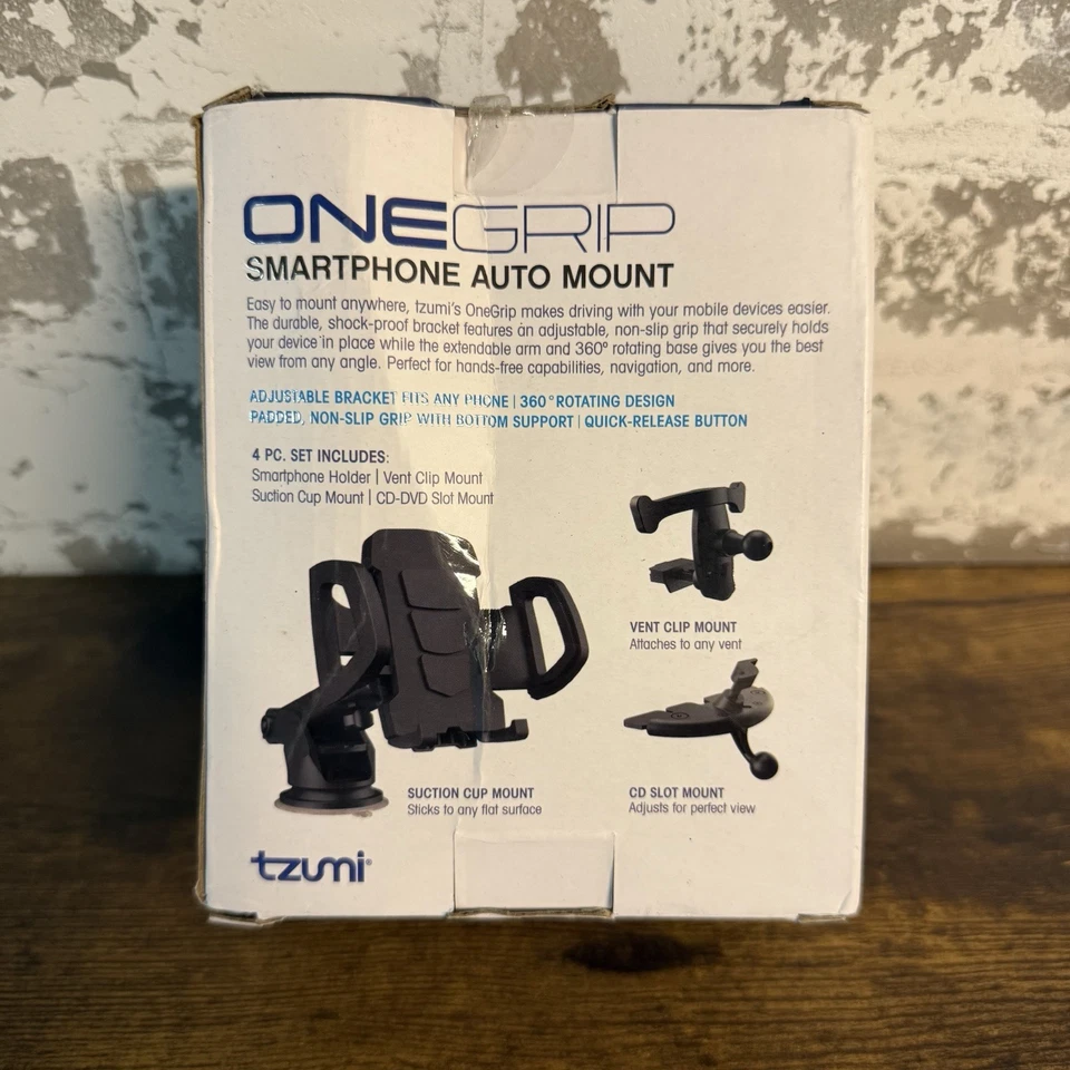 NEW - TZUMI - ONE GRIP Smartphone Auto Mount - 4pc Set - Image 2 of 2