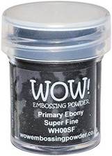 Wow Embossing Powder Super Fine Black and White Bundle: Primary Ebony, Opaqu...