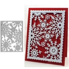 Christmas Snowflake Metal Die Cuts,Frame Snow Flower Cutting Dies Cut Stencil...