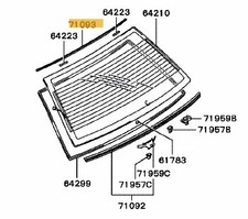 Moulding rear window UPR