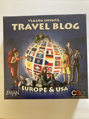 Z-Man Games Travel Blog Europe and USA Board Game Ages 8+ - 2-6 Players -Sealed