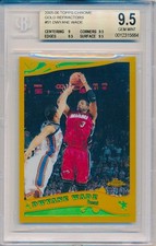 DWYANE WADE 2005-06 Topps CHROME Gold REFRACTOR /99 #51 BGS 9.5 GEM MINT Pop 4