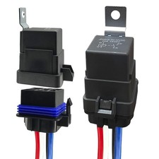 4Pin 12V 40/30 Amp Waterproof Relay Switch Harness Set - 12V DC 4-Pin SPDT Autom