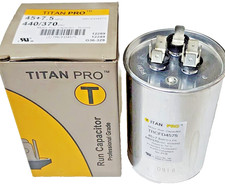 TitanPro TRCFD4575 HVAC Round Motor Run Capacitor 45 7.5 MFD, 440/370Vac