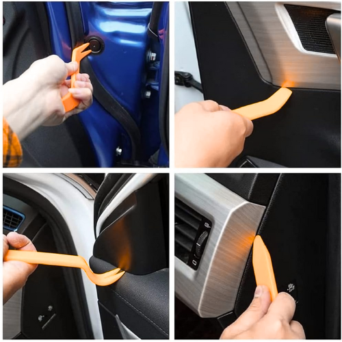 4x Car Trim Removal Tool Set Panel Door Pry Dash Plastic Interior Radio Clip Kit - Picture 3 of 4