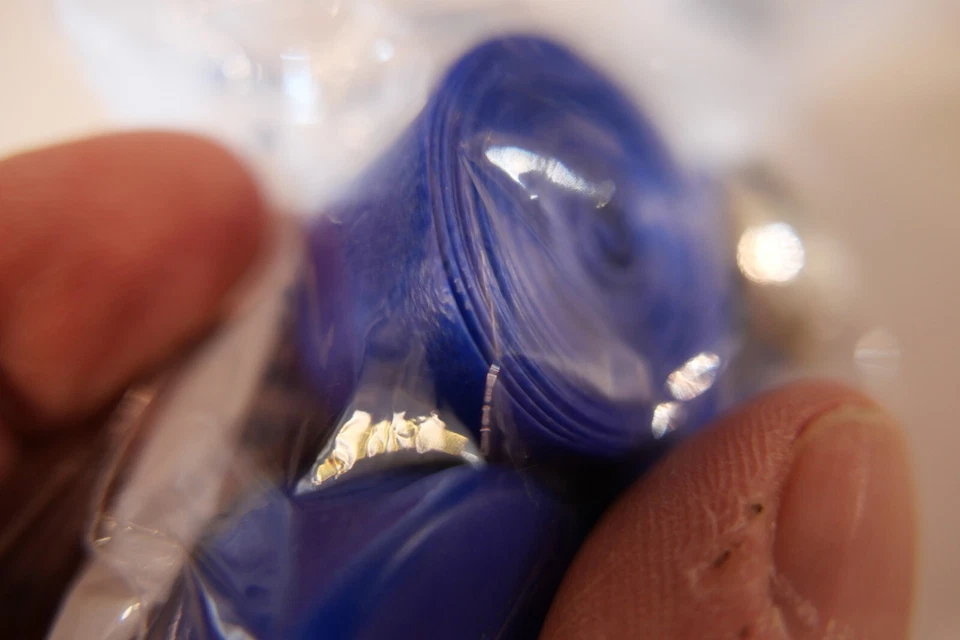 Benotto Handlebar tape blue modern production with plastic and chrome plugs nice - Image 2 of 4