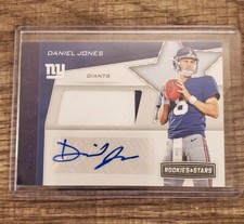 2019 Rookies & Stars Freshman Orientation Daniel Jones RC Patch Auto 5/25 GIANTS
