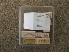 Stampin Up Noteworthy Retired Stamp Set Thank You Baby 2006