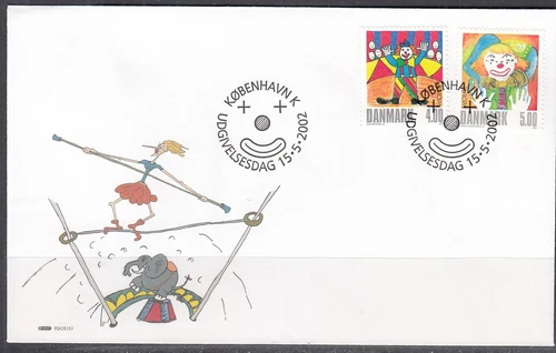 Denmark Scott 1224-5 FDC - 2002 Europa Issues