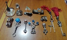 Lotto 12 Miniature Microfusioni In Argento 800 e Argento E Cristallo