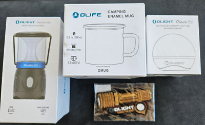 NEW OLIGHT Olantern Mini Lantern LED Flashlight + Obulb Pro OD Green + Olife Cup