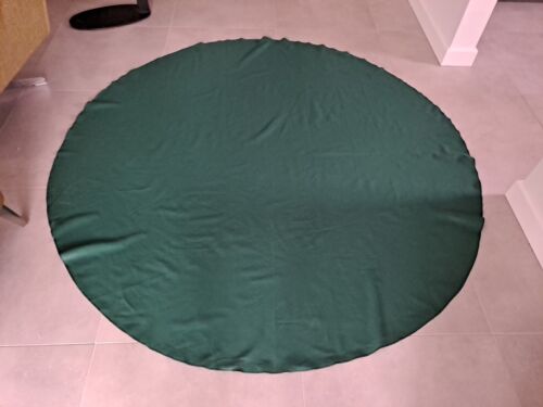 Round green table cloth 62" diameter 155cm Polyester/cotton - Picture 1 of 3