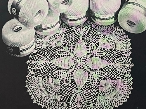 Star 128 CC 311 Crochet Doilies & Handkerchief Edgings Beaded Pineapple Floral+ - Picture 10 of 14