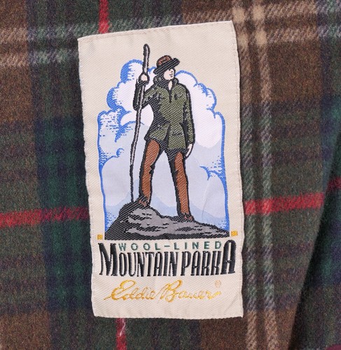 Chaqueta Eddie Bauer Franela Lana Forrada Montaña Parka Granate Algodón Poli Con Capucha M - Imagen 13 de 13