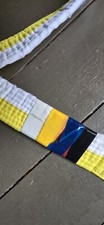 KWON Klettgürtel für Kinder, mehrfarbig weiß gelb Karate 3 Stück