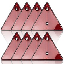 8x Reflective Sticker Safety Warning Trailer RV Truck Triangle Reflector Red