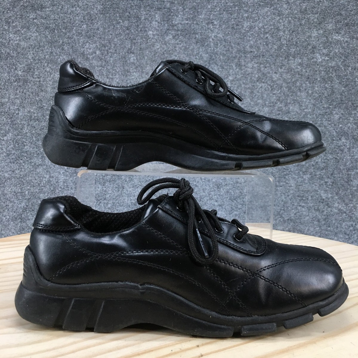 Max Collection Shoes Womens 9 Lace Up Oxford Sneakers Black