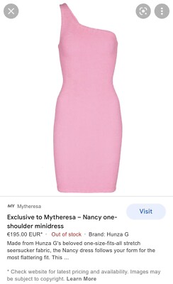 Hunza G Nancy One Shoulder Seersucker mini dress MYTHERESA exclusive