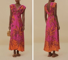 NWT Farm Rio Beach Forest Lenzing™ Ecovero™ Viscose Maxi Dress, Size XS