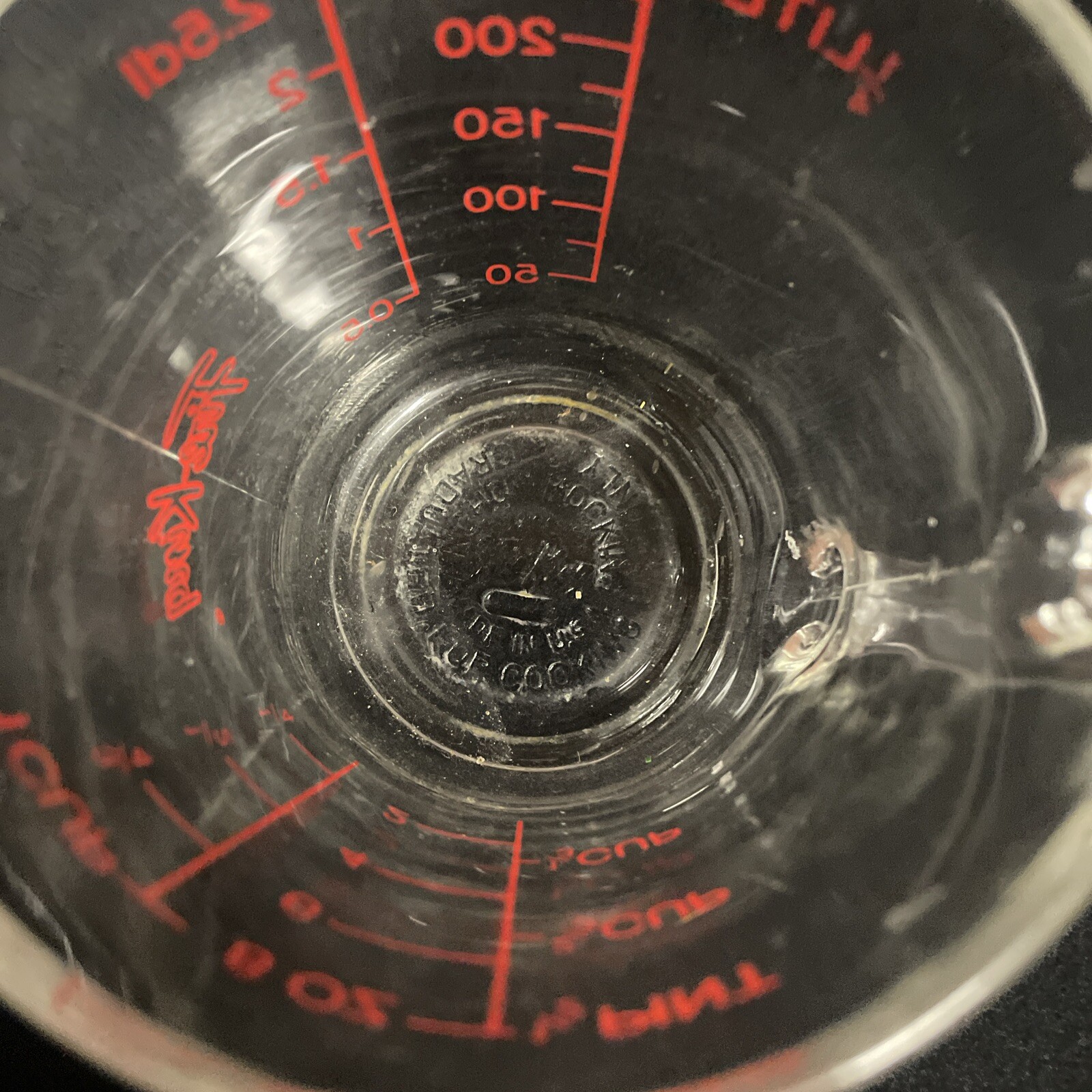 Fire King Measuring Cup. 8oz/1 Cup 496. Made in USA. Vintage Red