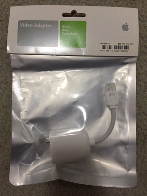 Apple m 9109g/a Mini-vga to video adapter for ibook imac, and powerbook (718908495209)
