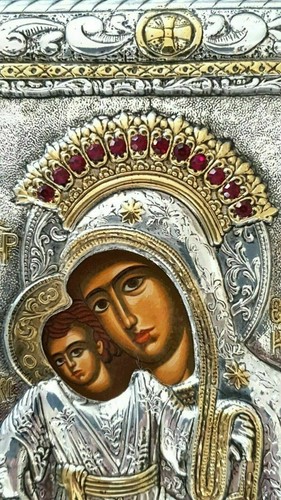 ARGENTO STERLING 925 cristianesimo religioso madre bambino fatto a mano vintage Cristo - Foto 2 di 8