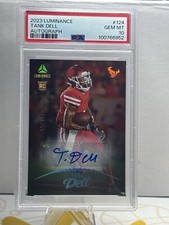 2023 Panini Luminance Tank Dell Rookie Auto /350 #124 PSA 10 Texans