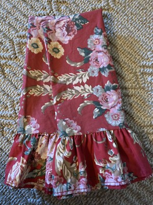 Ralph Lauren Danielle Marseilles Ruffled Red Floral Std Ruffle Pair