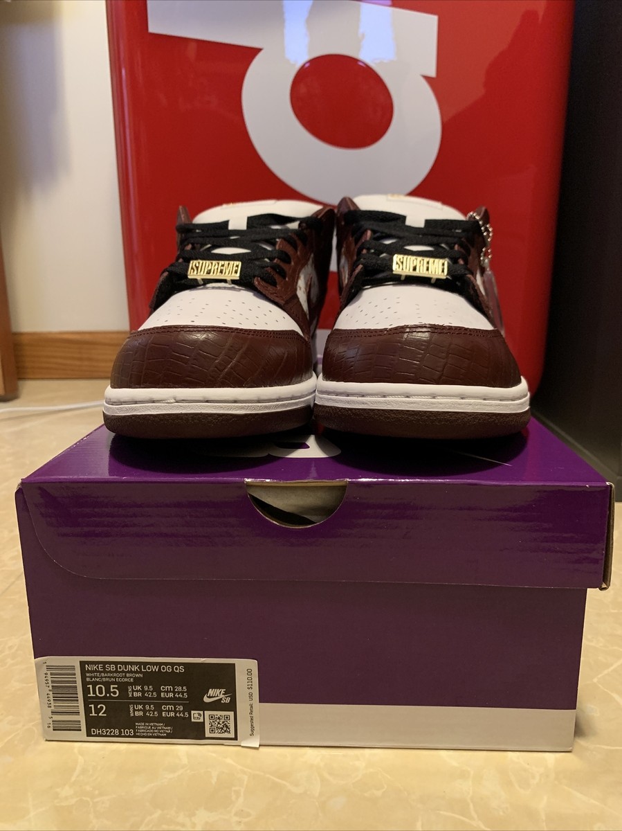 Brand New DS Nike SB Dunk Low x Supreme Star Barkroot Brown DH3228