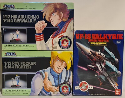 MACROSS ROY FOCKER, HIKARU ICHIJO & FIGHTER + VF-1S VALKYRIE SUPER FIGHTER KITS