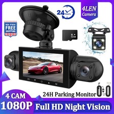 1080P Car Dash Cam 4 Channel Driving Camera Front/Left/Right/Rear Night Vision