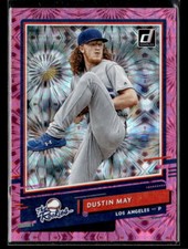 Dustin May RC - 2020 Panini Donruss The Rookies Pink Fireworks #R-3 Dodgers